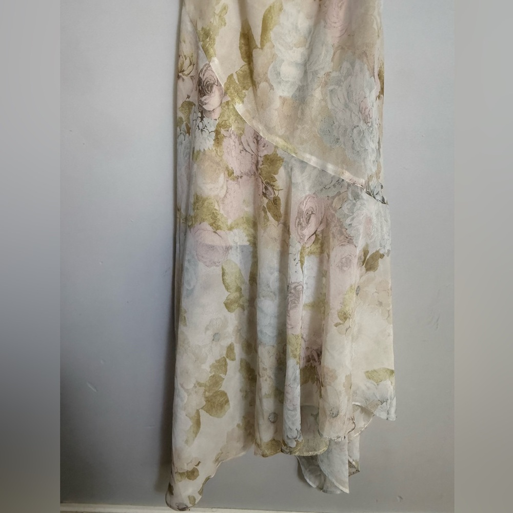 WAYF soft color light-weight flower printed dress size L - Picture 4 of 11
